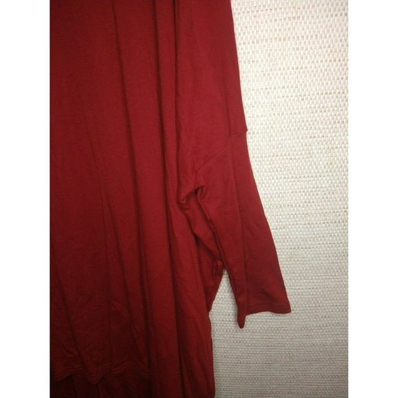 Burgundy Oversized Batwing Long Sleeved Round neck size large - Picture 3 of 6
